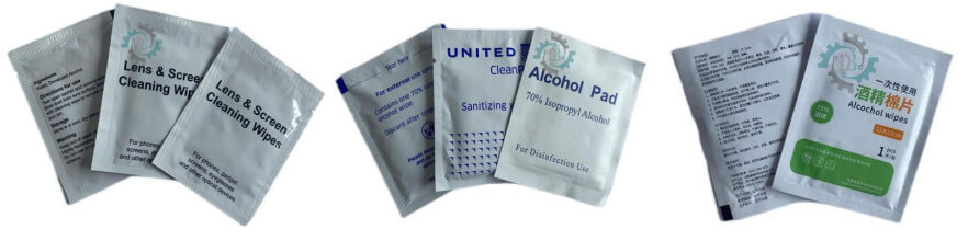 Multi Lane Medical Alcohol Prep Pads (Swab) Packing Machine Sample